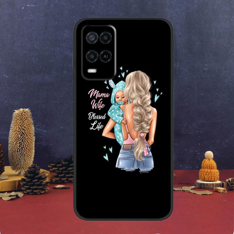 Fashion Super Mom Case For Oppo A16 A76 A96 A17 A57 A40 A60 A80 A98 A58 A78 A18 A38 A54 A74 A94 A15 A5 A6 Pro