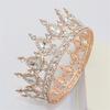 Queen King Tiaras And Crowns Bridal Women Rose Gold Color Crystal Headpiece Diadem Bride Wedding Hair Jewelry Accessories