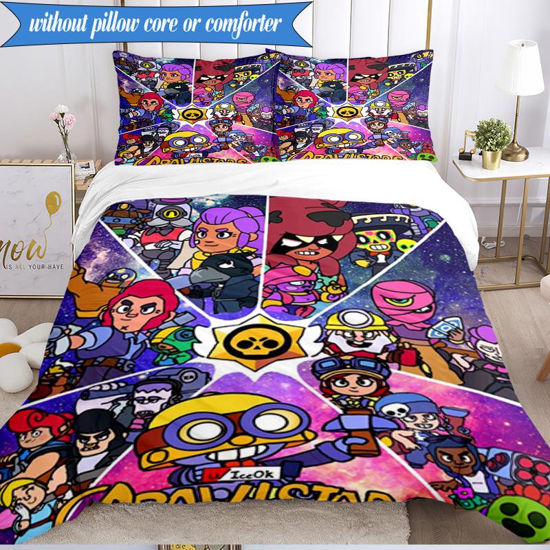 Game Brawl Adventure Heroes 3pcs K-pop music group Bedding set,Ideal for Bedroom, Dormitory,Including Duvet Cover And 2pcs Pillowcases,Fan gifts
