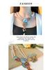 Vibrant Rhinestone Pearl Necklace & Marine Life Tassel Earrings Set