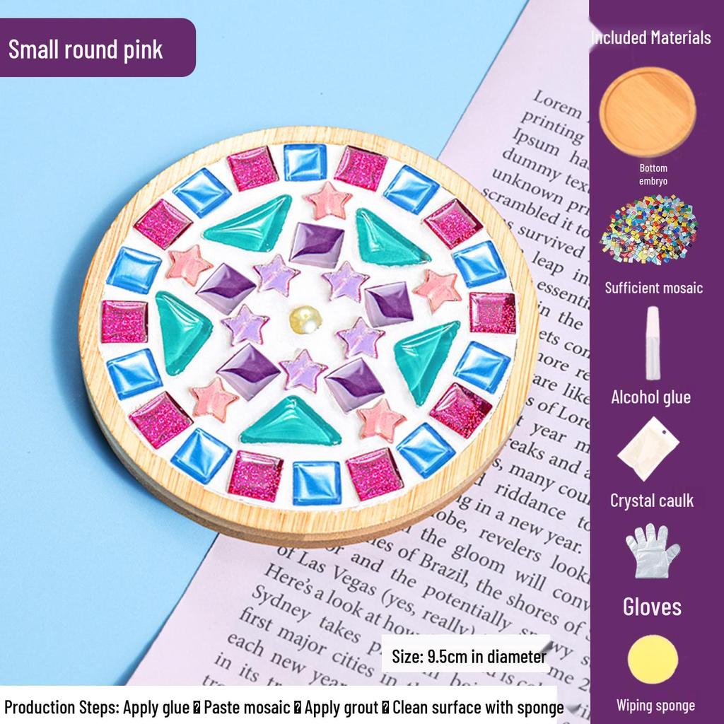 DIY Mosaic Coaster Craft Kit for Kids - Patchwork Creative Art