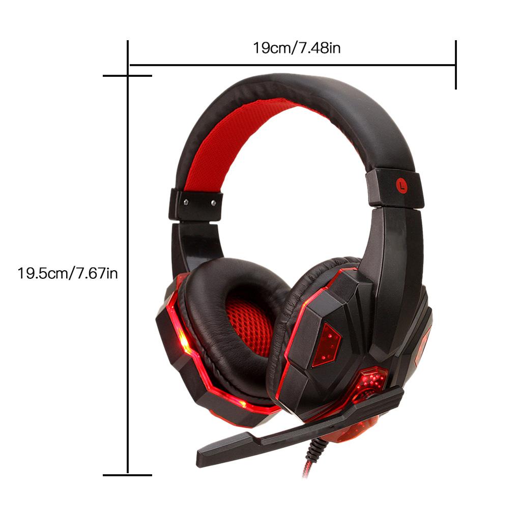 Gaming Headphone Computer Game Console Stereo Surround Sound 3 .5mm Wired