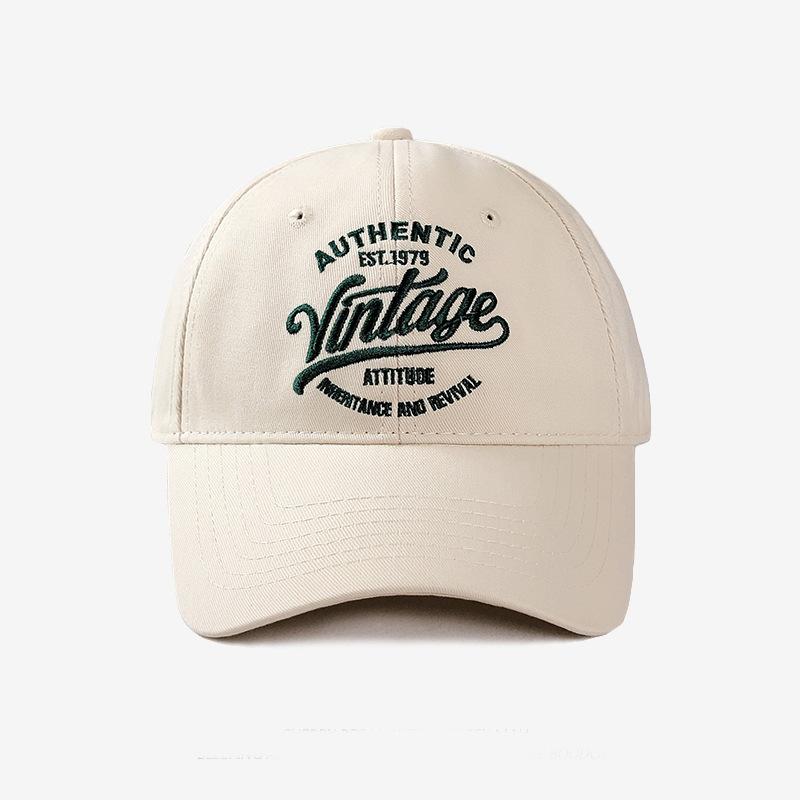 

Retro English Embroidery Baseball Cap, Casual Streetwear Style, Unisex белый