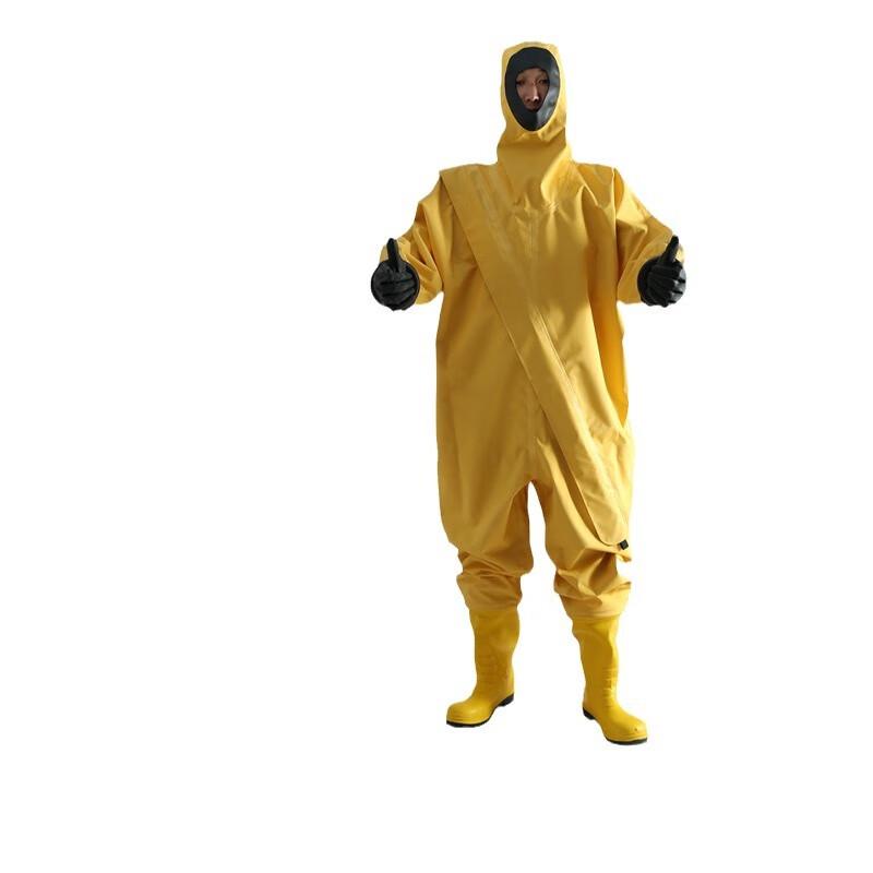 Miling Heavy-Duty Full-Enclosed Positive Pressure Chemical Protective Suit M-XL