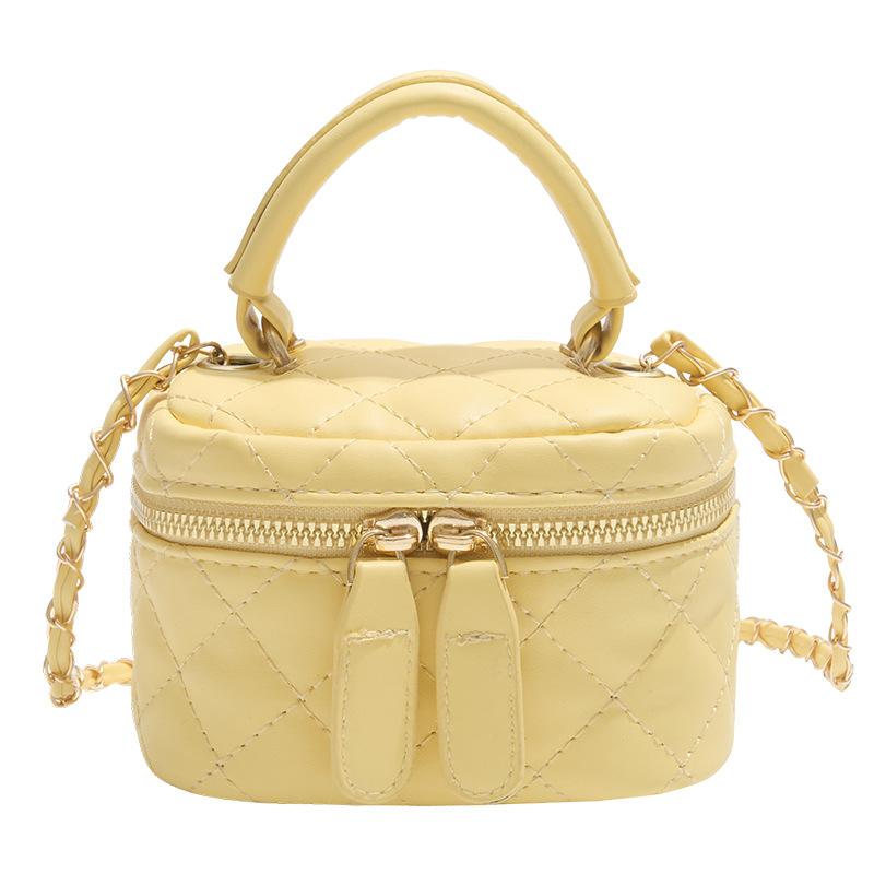 Textured Diamond Plaid Shoulder Bag Women's Bag 2025 New Chain Crossbody Bag Small Fragrance Style Fashion Box Bag Texture Retro