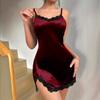 Schickes Damen-Spitzen-Camisole-Nachthemd - Sexy und Stilvolles Kurzes Rockkleid