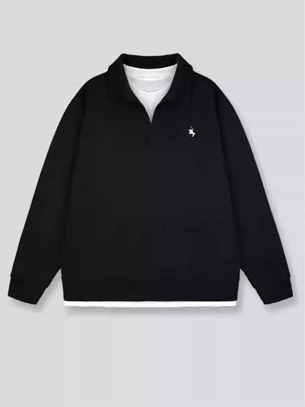 Heren Trendy Effen Kleur Capuchon met Kraag - Herfst/Winter Casual Losse Mode Top