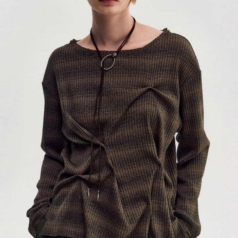 

KIMZISU Antique Oval Bolo Necklace _ BROWN BROWN_OS