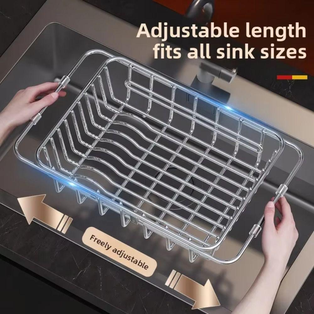 304 Stainless Steel Stainless Steel Dish Drying Rack Fruit Vegetable Drain Basket  Fruit Washing
