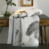 Summer Washed Cotton Quilt Air-Conditioning Comforter Soft Breathable Blanket Thin Leaf Print Bedspread Bed Cover Home Textiles
