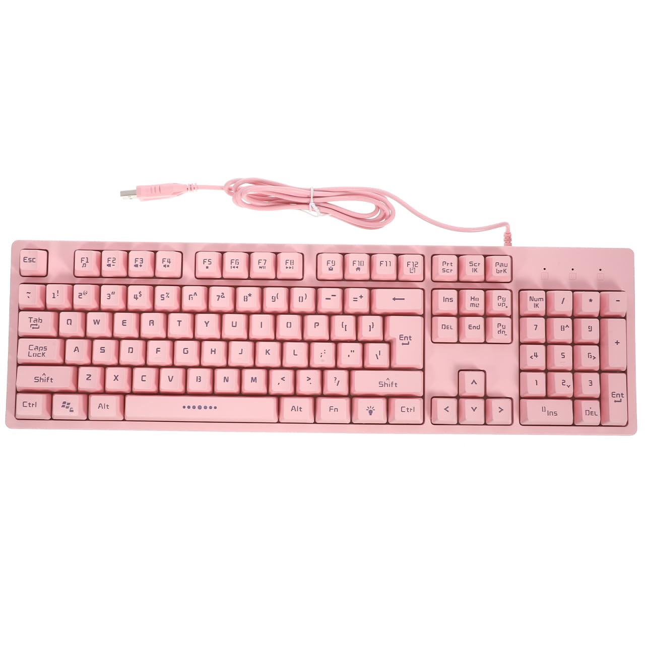 

Ipetboom Full White LED Full Size 109 Full Key USB Wired PBT Premium 10 Million Times Gaming Keyboard [Cute Pink] Keyboard, Mechanical-Like, рожевий