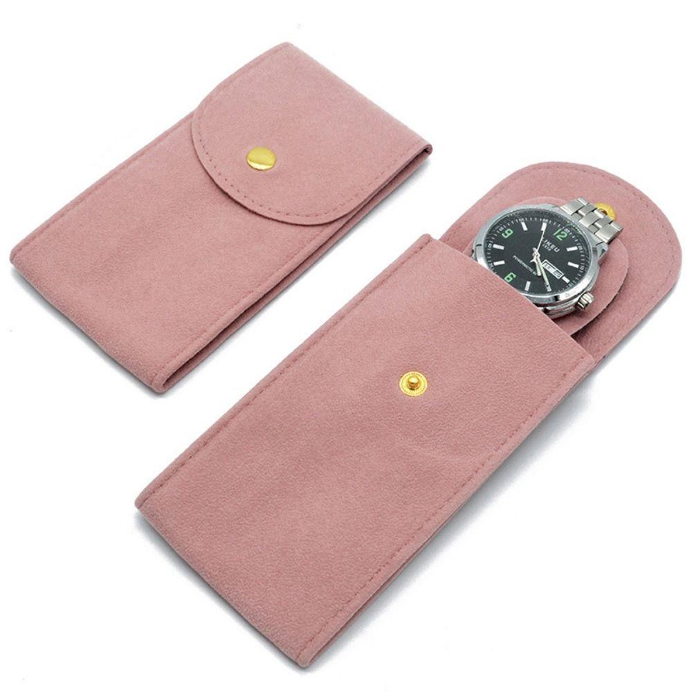 Velvet Watch Case Anti-dust Watch Packaging Bag Simple Snap Watch Bag  Female