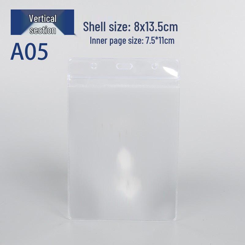 Large Transparent PVC ID Badge Holder with Lanyard for Work, Guest, Exhibition, and Conference