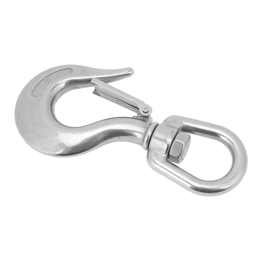 1.3in Clevis Slip Hook Stainless Steel Rotating Lifting Chain Hook for Yachts Fishing Boats