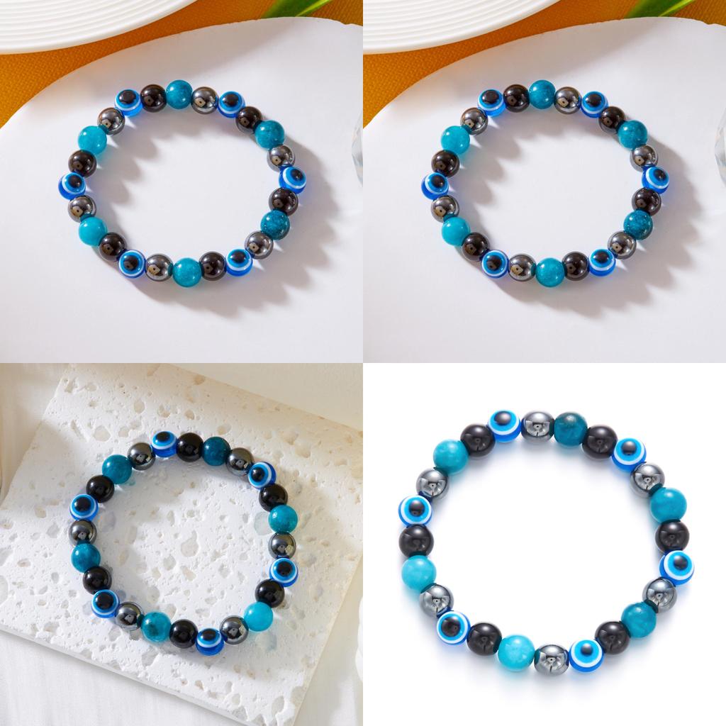 Eye Of The Devil Beaded Bracelet With Elastic Design For Fashionable Women Gift