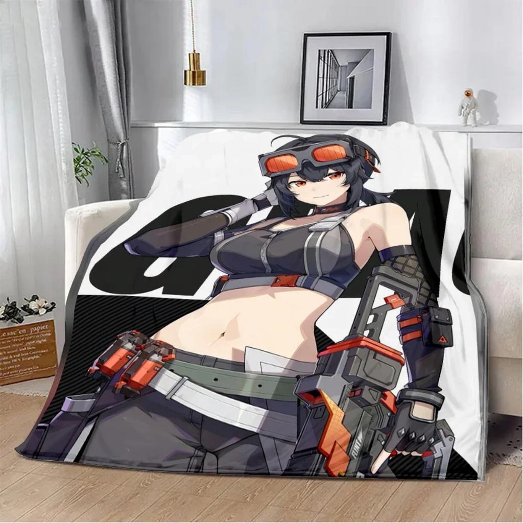 ZZZ Flannel Throw Blanket Zenless-Zone-Zero 3DPrint Soft Rug for Sofa Character Merchandise Winter Warm Fluffy Gift Game Blanket