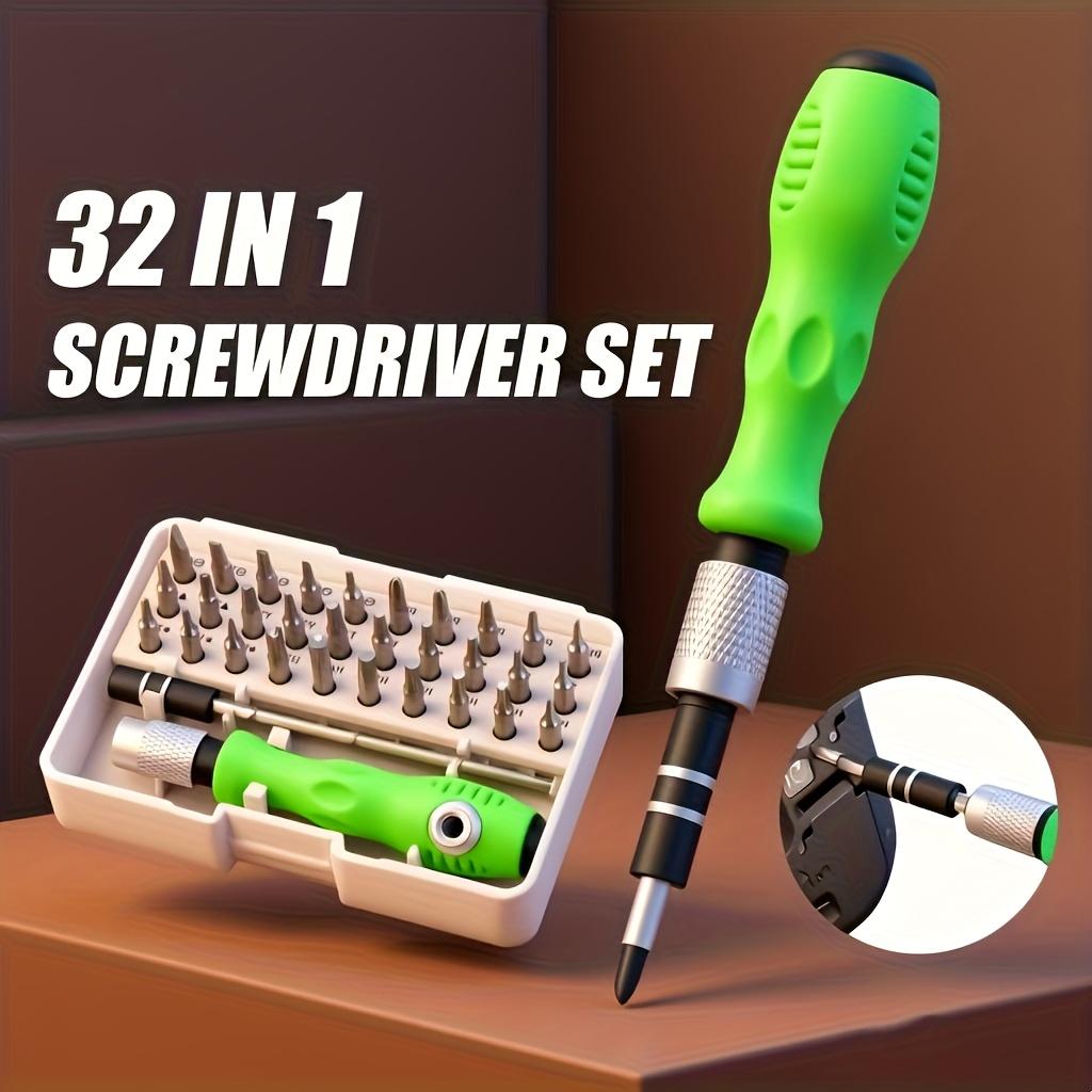 32-in-1 Mini Precision Screwdriver Set - Mini Magnetic Cross and Slotted Screwdrivers, Perfect for Furniture, Phone, Computer