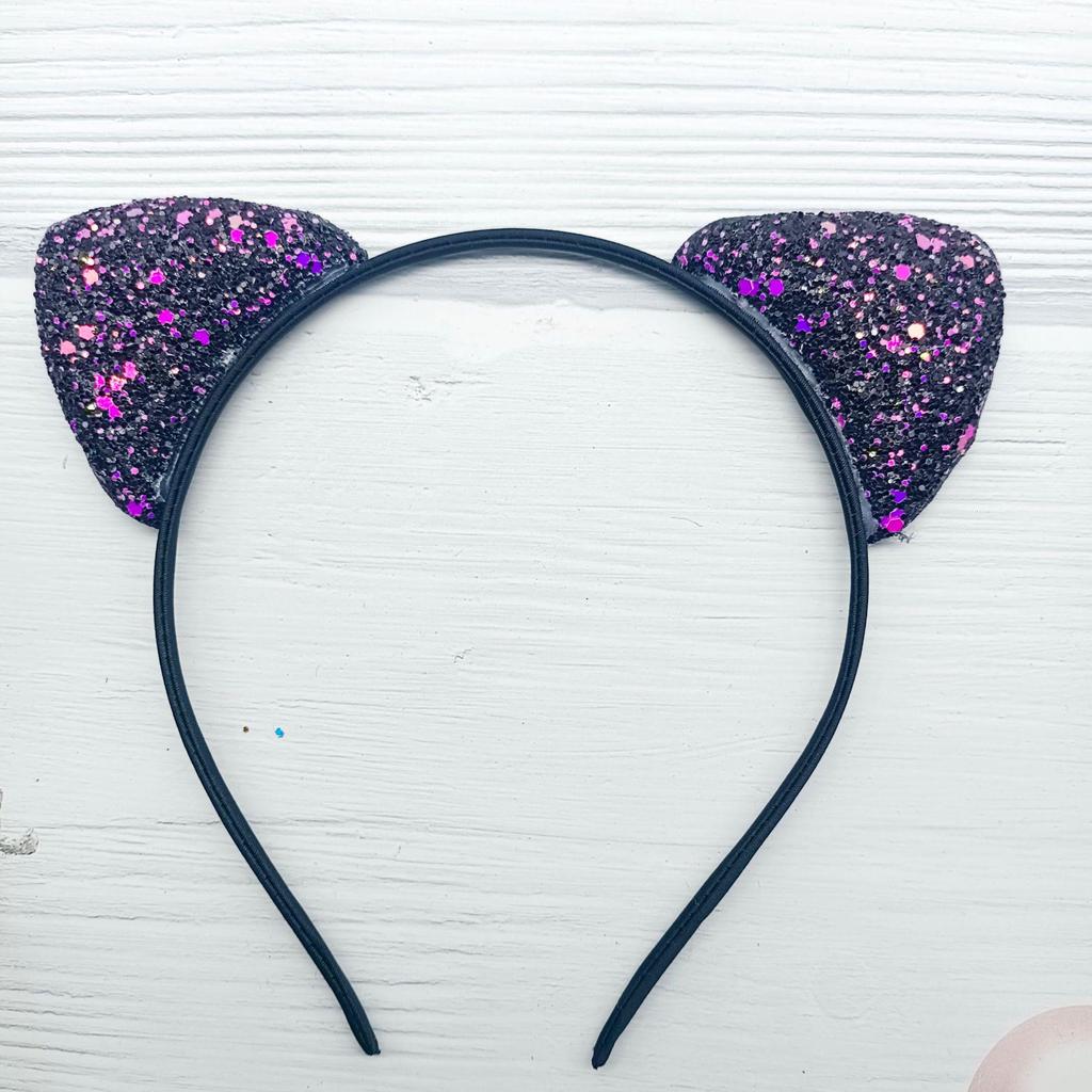 Colorful Sequin Cat Ear Headband for Kids - Festival Party Hair Accessory