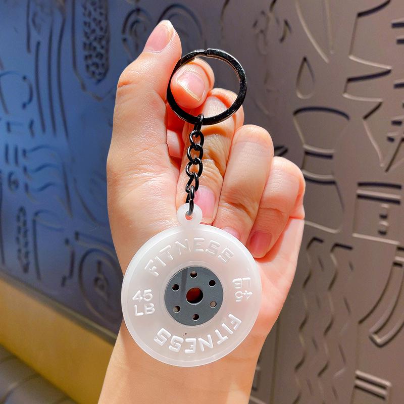 High-Grade Mini Fitness Equipment Keychain Charms & Ornaments