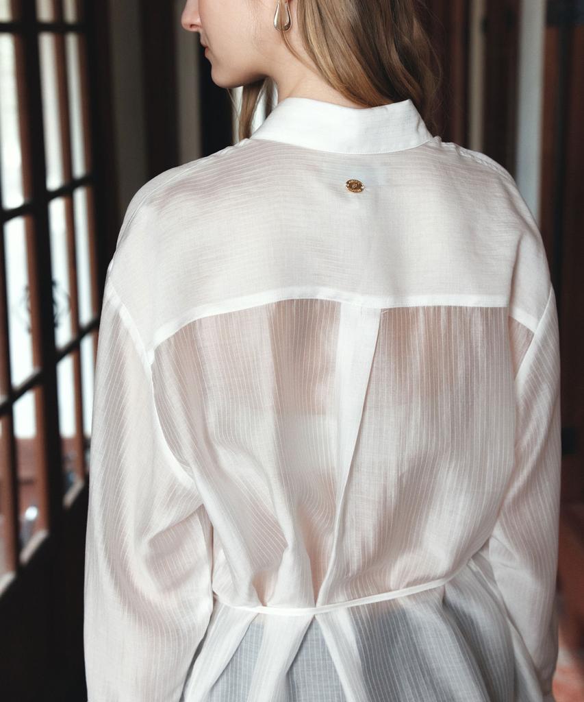 Siyajyu Sitp5290 Silky St String Shirt_White