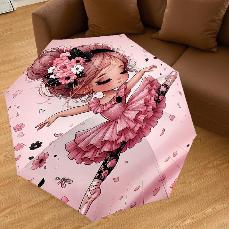 1PC Ballet Dancer Umbrella-8-Rib Reinforced, Automatic Open, Lightweight & Durable, Fashion Accessory for Outdoor, H0331