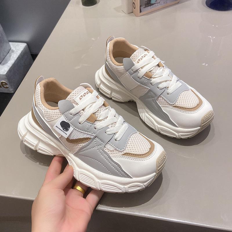 Letnie nowe oddychające buty typu dad shoes damskie ins studenckie buty casualowe damskie buty na platformie do biegania damskie