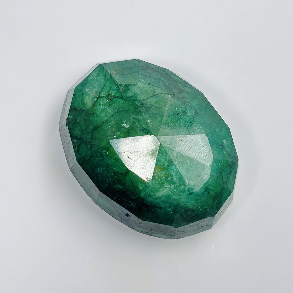 185 Ct Natural Green Emerald Oval Cut Zambian Huge Loose Gemstone