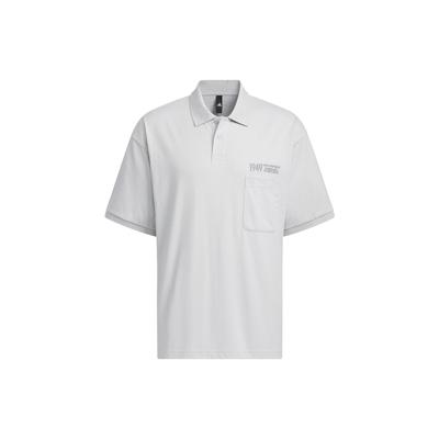 Schriftzug Polohemd mit Logo-Detail Herren Tops Hellgrau IP3980