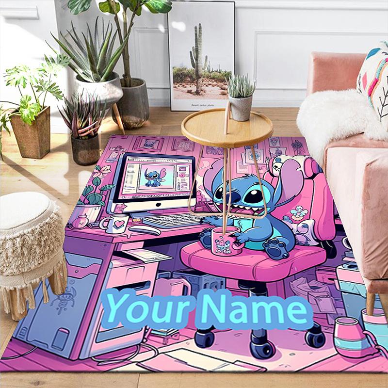 Custom 1Pc Mermaid Stitch Moonlight Adventure Rug Office Carpet Indoor Outdoor Entrance Doormat Nonslip Soft And Comfortable Living Room D916313