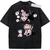 Anime DrSTONE Asagiri Gen Tshirt For Unisex Clothing Summer Trendy Washed Oversized T Shirt Short Sleeve ONeck Cotton Tees Tops