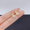 Diamond-Studded Coin Purse Earrings - Eye-Catching Lucky Bag Design for Fashionable Women's Gifts
