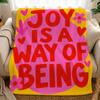 Colorful Love Quote Floral Pop Art Retro Aesthetic Throw Soft Flannel Throw Blanket For Couch Bed Sofa Warm Cozy All Season
