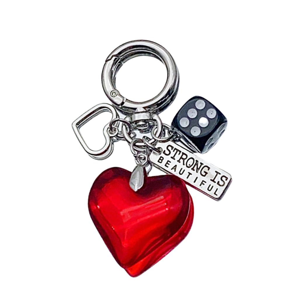 Herz Schlüsselanhänger Einzigartiges Taschenzubehör Schlüsselanhänger Herz Schlüsselanhänger Stilvolle Schlüsseldekorationen Metalltextur Geeignet für Alltagsparty