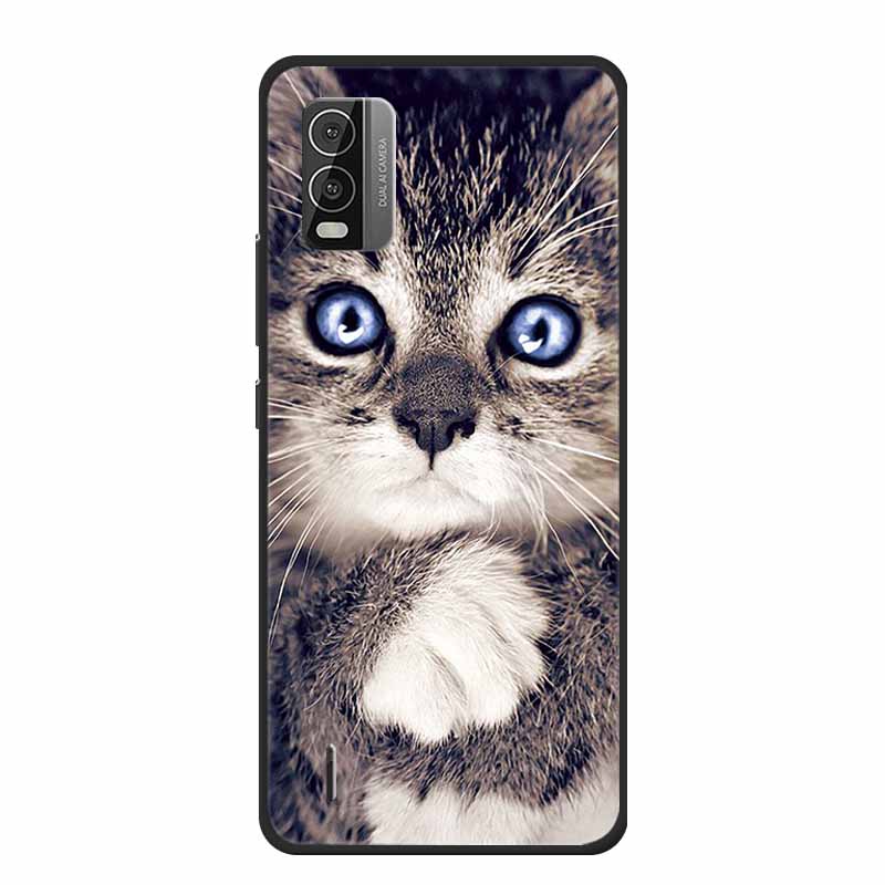 For Nokia C110 C210 C300 Case Soft black Silicone Bumper TPU Phone Wolf Cat Flower CaseS For C110 210 300 Shock proof Bumper TPU