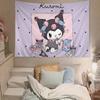 Cute KKuromi Tapestry Wall Hanging Tapestry Art Deco Blanket Curtain Hanging At Home Bedroom Living Room Decor