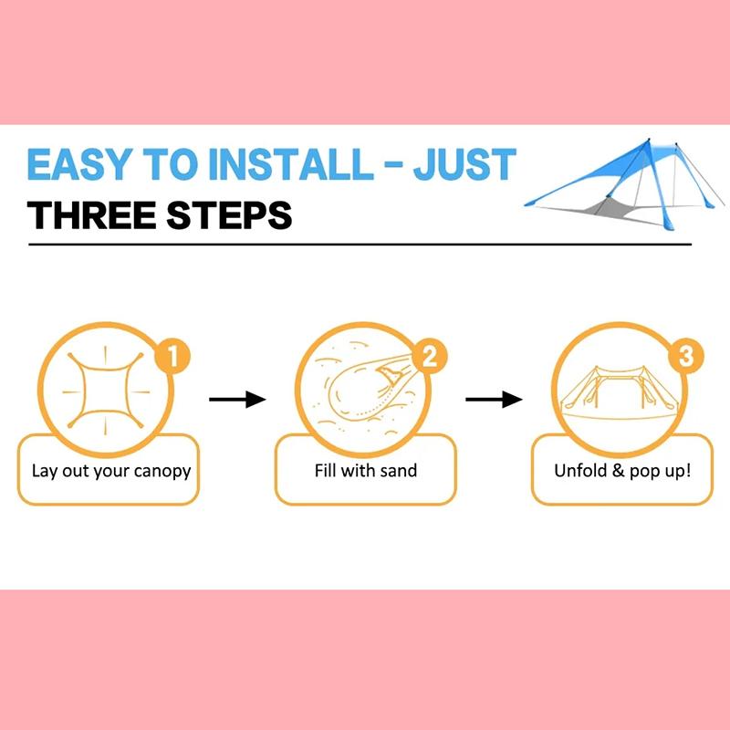 Taşınabilir Kanopi Plaj Çadırı Pop-Up Güneşlik UV Dayanıklı Kamp Yatak Çadırı Rüzgar Geçirmez ve Güneş Kremi Güneş Barınağı Kanopi Bahçe Evi