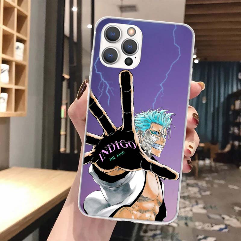 Bleach Grimmjow Silicon Phone Case for iPhone 17 16 16E 15 Pro Max 14 Plus 11 13 Mini 12 7 8 SE Air 17Pro Cover Shell for Apple