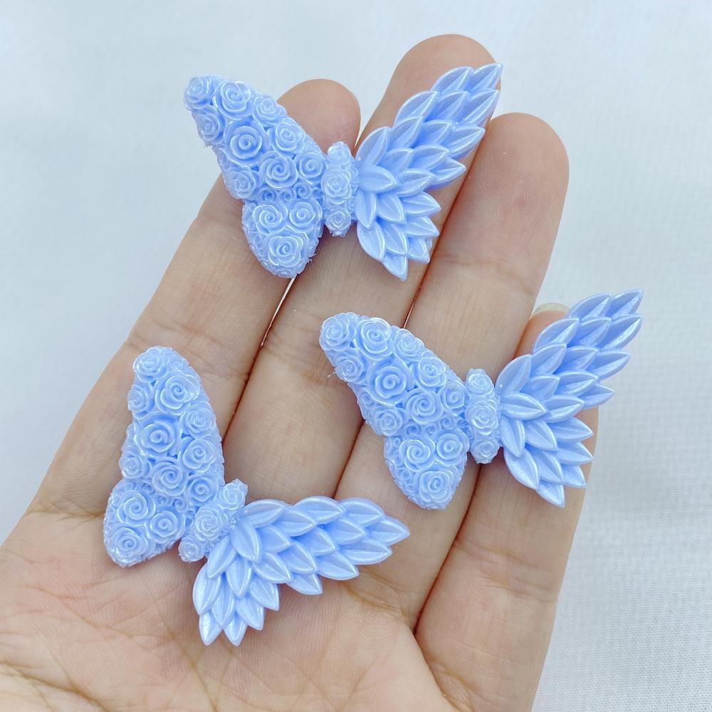 10Pcs New Models Colorful Cartoon Butterfly Series Resin Scrapbook DIY Jewelry Hairpin Headrope Decoration Crafts Diy Accessorie