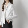 Blusa Mujer Moda Verano  Elegante Blusa Femenina Manga Larga Top Chic Blanco