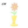 Transparent Card Holder Acrylic Desk Memo Holder, Flower Shaped Photo Display Clip Stand, Home Durable Office Table Number for Cards Paper Note