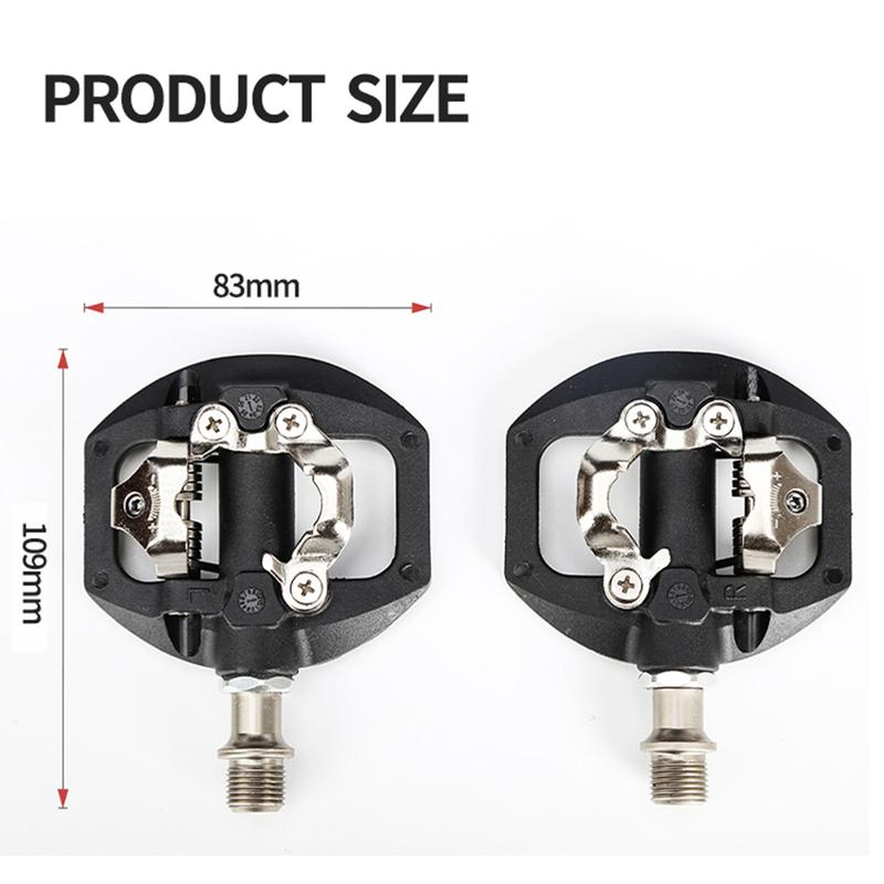 TANKE Mountain Bike Pedals 3 Sealed Bearing SPD Dual Clipless Flat & Lock Pedal Aluminum Cycling Pedals nylon cycling accessorie