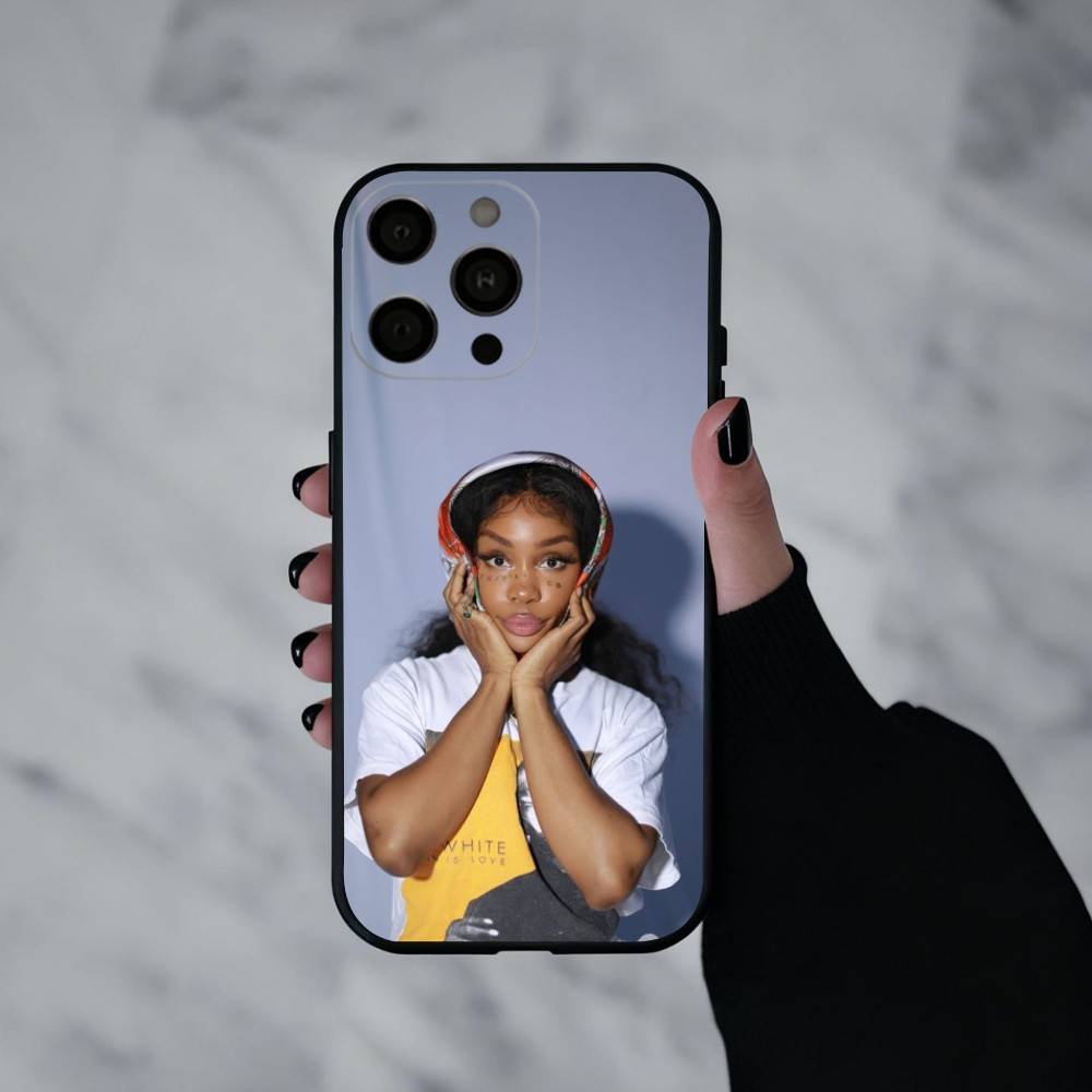 Fashionable S-SZA-A Singer Phone Case For iPhone 17pro, 16,15,14,13,12,11 X XR Plus,Others Soft Black Cover