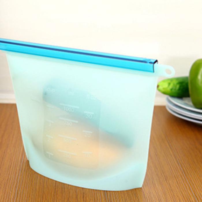 Silicone Food Preservation Bag for Vegetables & Fruits - Self-Sealing & Freezable