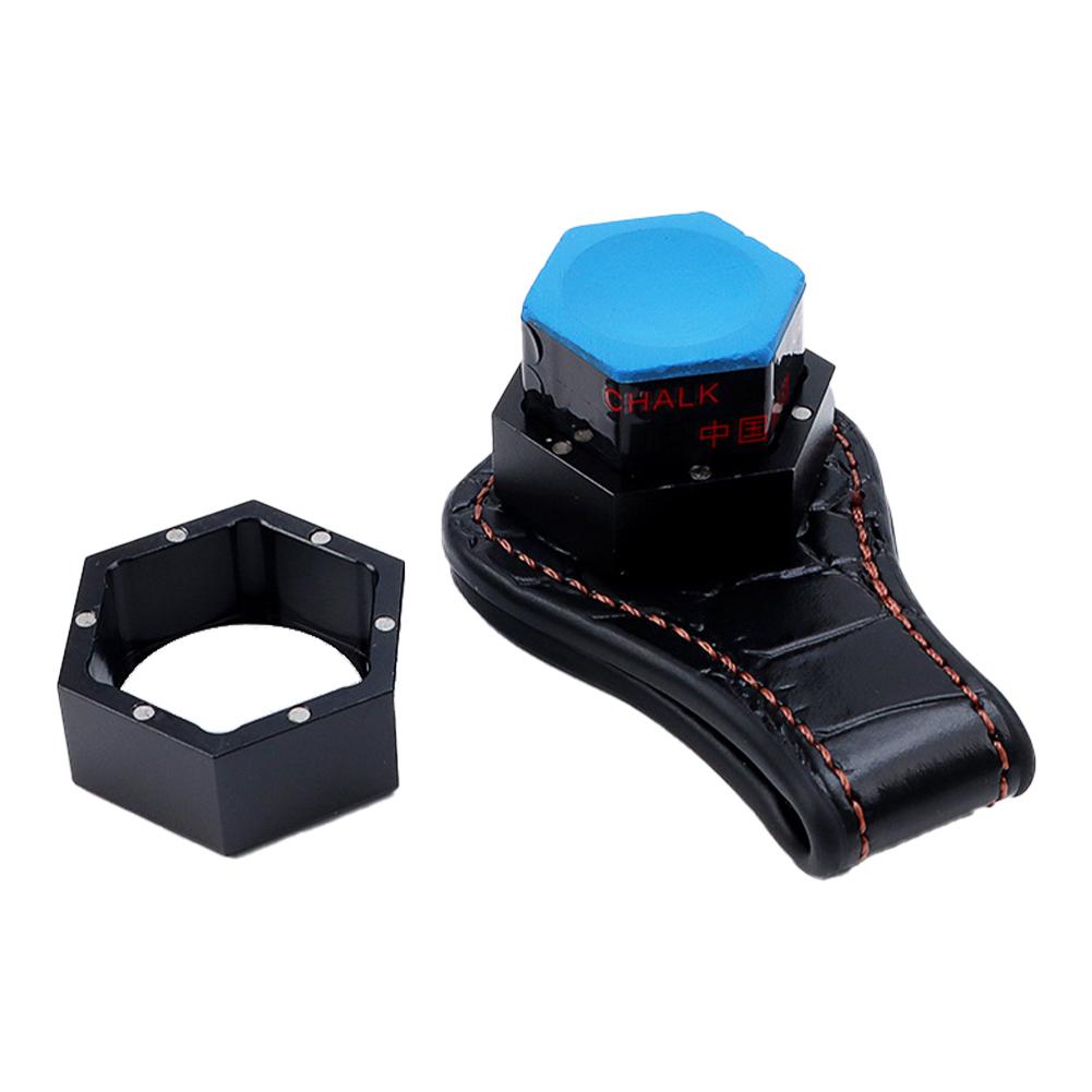 1PC Lace Cowhide Mute Chalk Clip Used With Magnetic Chalk Storage Box Billiard Accessories