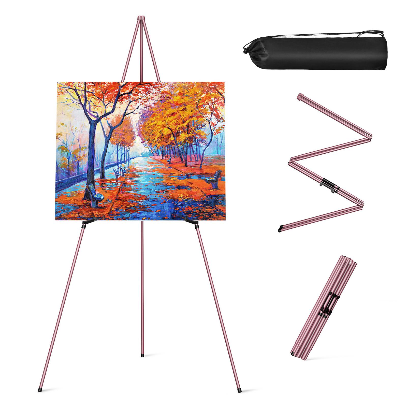 Display Easel Easel Stand Tripod Stable Adjustable Height Artist Easel Floor розовый