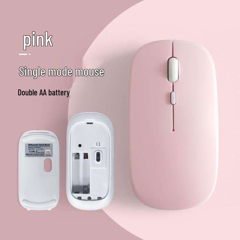 Macaron Color Dual-Mode Wireless Bluetooth Mouse for Silent Use with iPad, Phone, or Laptop