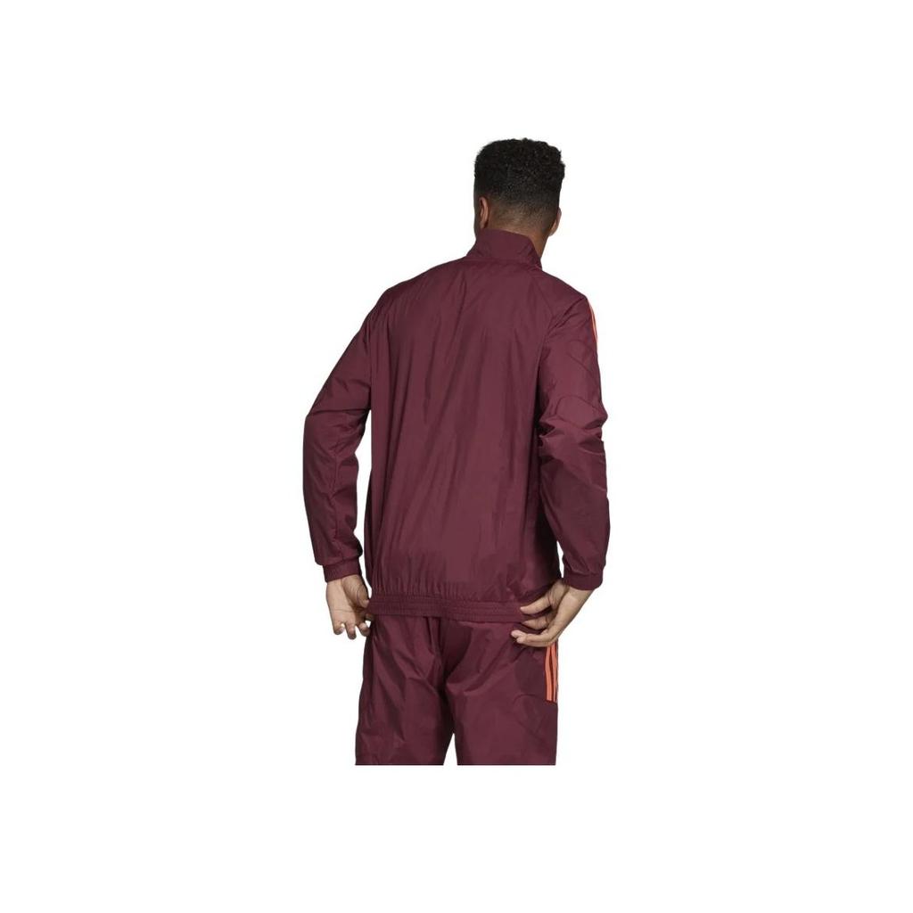 Adidas Originals Flamestrike Woven Track Top With Stripes Men Jackets Burgundy DU8132