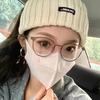 Blue Light Blocking Glasses Women Men Exquisite Metal Round Eyewear Commute Business Female Male Computer Glasses Frame