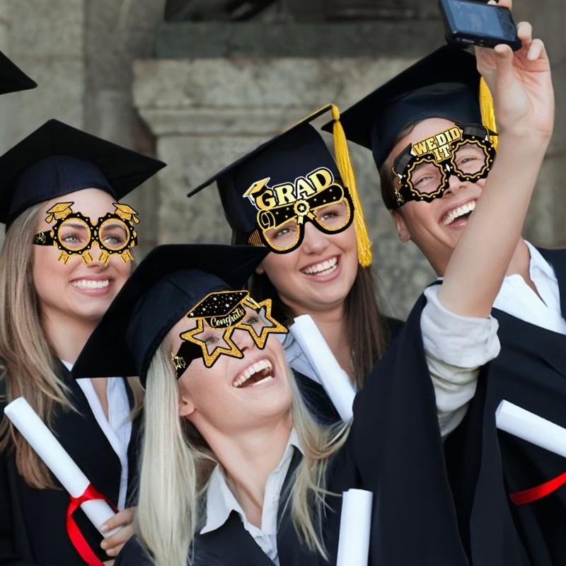 8Pcs Graduation Eyeglasses 2026,Graduation Glasses 2026 Graduation Decorations Class of 2026 Graduation Photo Booth Prop