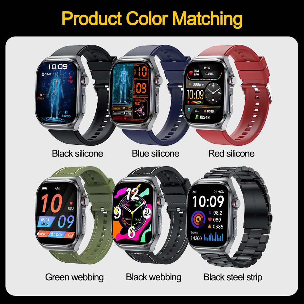 SACOSDING Nové chytré hodinky Amoled Muži EKG+PPG+HRV Hodiny Monitorování krevního tlaku Bluetooth Volání Ženy Sport Fitness Tracker Chytré hodinky pro ženy